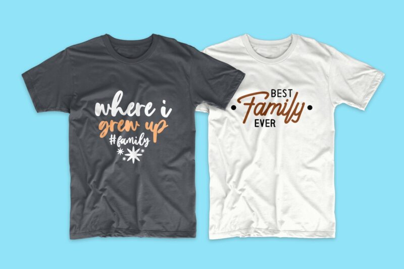 Family t-shirt design quotes bundle, Motivational inspirational t shirt designs bundles. Family svg bundle vector pack. Family typography.