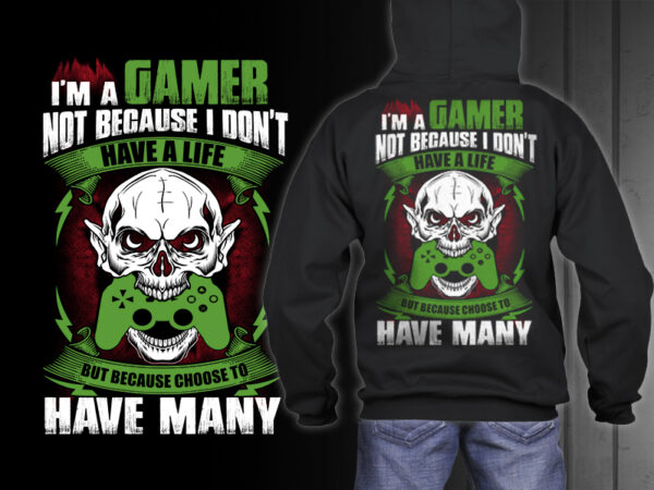 Gamer 1 tshirt designs psd editable text and layers