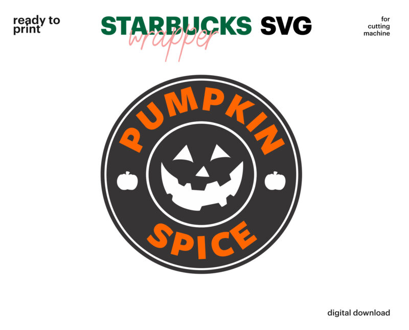 Halloween Starbucks Logo And Wrapper SVG, Starbucks Cup SVG, Starbucks Cold Cup 24 Oz, Starbucks Hot Cup 16 Oz, Venti & Grande Cup SVG
