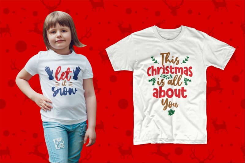 t-shirt vector Christmas t shirt design bundle vector, Typography Christmas designs for t-shirt, Christmas quotes t shirt design svg png psd