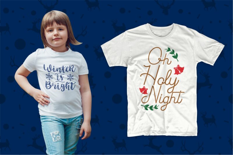 t-shirt vector Christmas t shirt design bundle vector, Typography Christmas designs for t-shirt, Christmas quotes t shirt design svg png psd