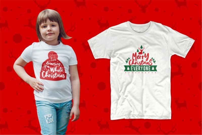 t-shirt vector Christmas t shirt design bundle vector, Typography Christmas designs for t-shirt, Christmas quotes t shirt design svg png psd