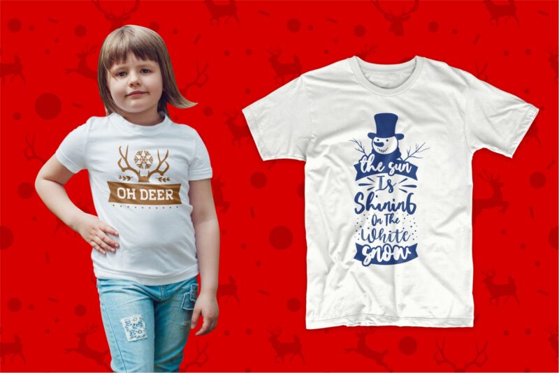 t-shirt vector Christmas t shirt design bundle vector, Typography Christmas designs for t-shirt, Christmas quotes t shirt design svg png psd