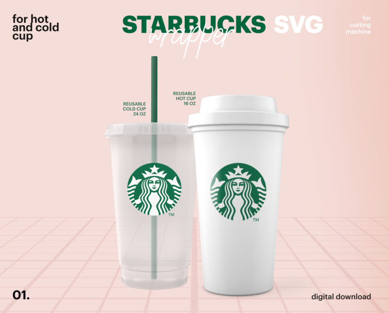Logo And Wrap Halloween Starbucks SVG, Starbucks Reusable Hot & Cold Cup SVG, Starbucks Bundle SVG, Svg Instant Download,Starbucks Cup Svg