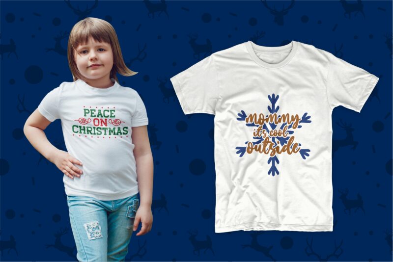 t-shirt vector Christmas t shirt design bundle vector, Typography Christmas designs for t-shirt, Christmas quotes t shirt design svg png psd