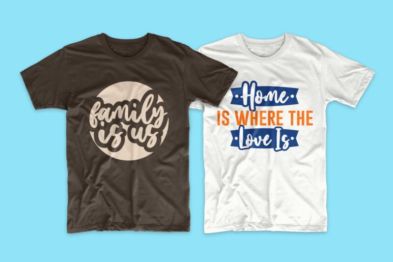 Family t-shirt design quotes bundle, Motivational inspirational t shirt designs bundles. Family svg bundle vector pack. Family typography.