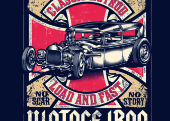 CLASSIC HOTROD t shirt vector file