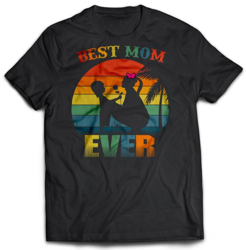 105 MOM tshirt designs for mama lover png psd editable text and layers bundles