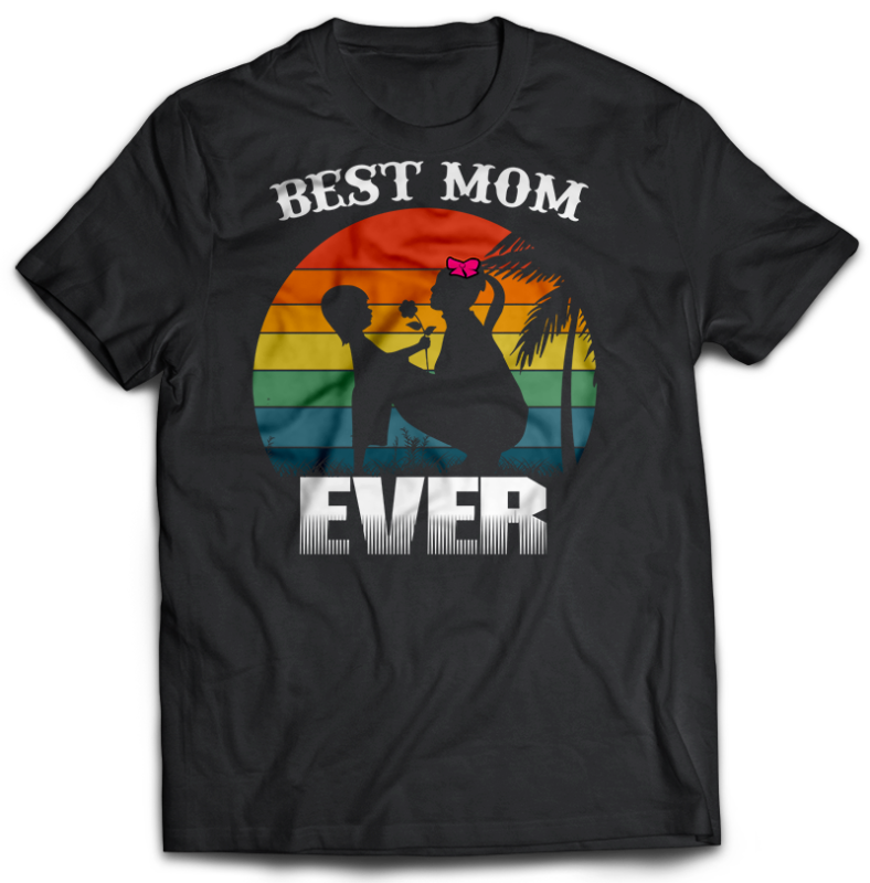 105 MOM tshirt designs for mama lover png psd editable text and layers bundles