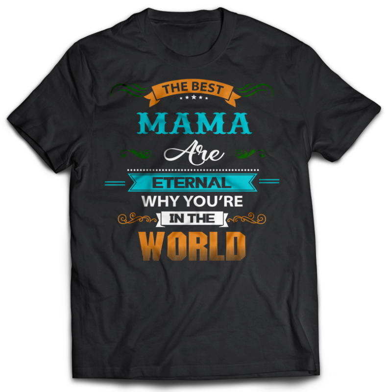 105 MOM tshirt designs for mama lover png psd editable text and layers bundles