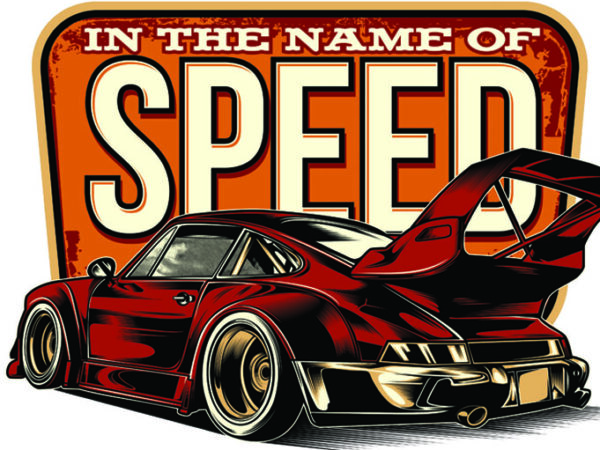 In the name of speed t shirt design for sale