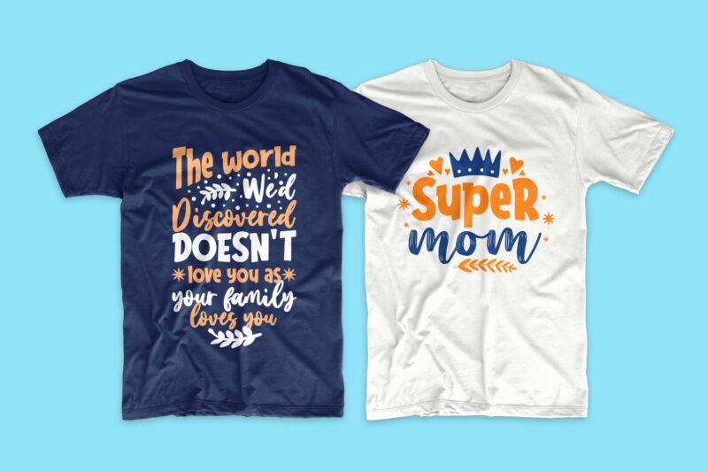 Family t-shirt design quotes bundle, Motivational inspirational t shirt designs bundles. Family svg bundle vector pack. Family typography.