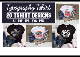 20 best typography t-shirt designs bundle