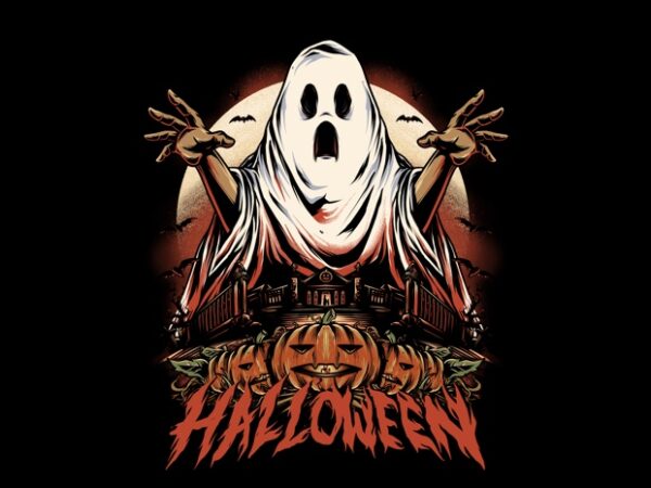 Boo – happy halloween t shirt template