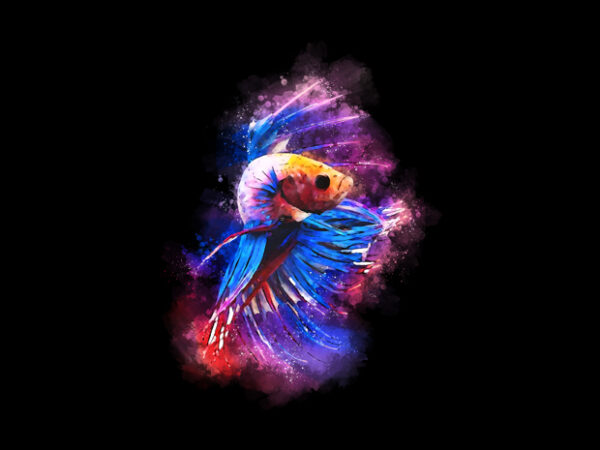 Beautiful betta fish t shirt template