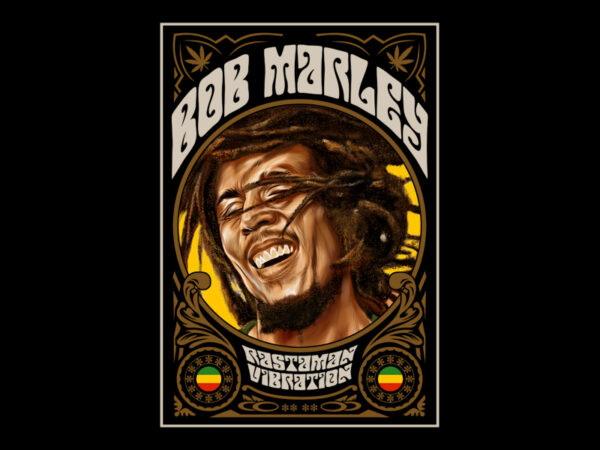 Bob marley t shirt template