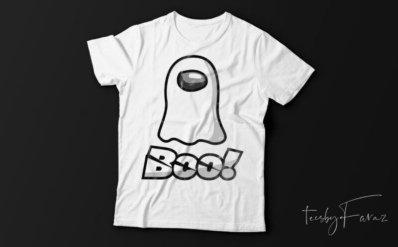 Boo! Horror Theme t shirt design for sale