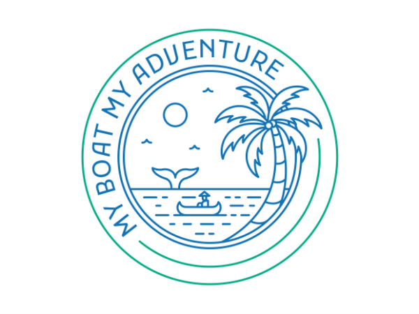 My boat my adventure t shirt designs for sale