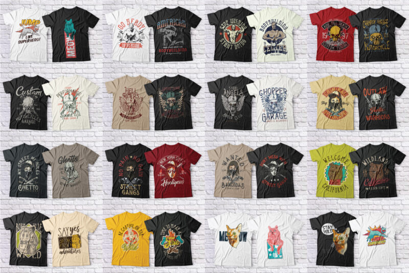 Huge 623 T-shirt Designs Bundle