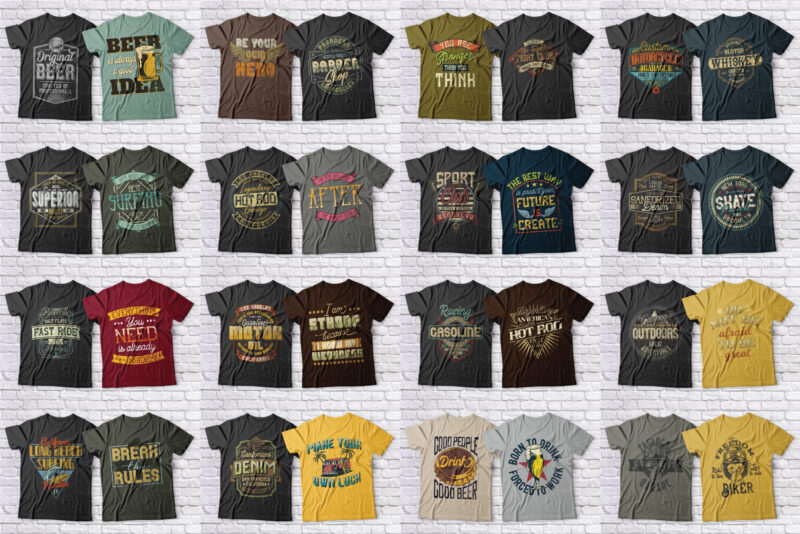 Huge 623 T-shirt Designs Bundle