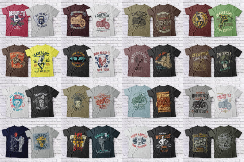 Huge 623 T-shirt Designs Bundle