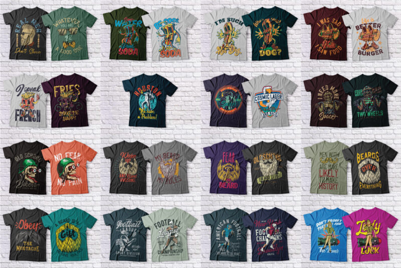 Huge 623 T-shirt Designs Bundle