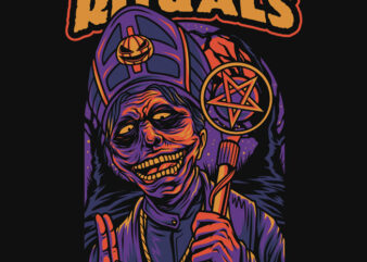 Night Rituals Halloween Theme T-Shirt Design