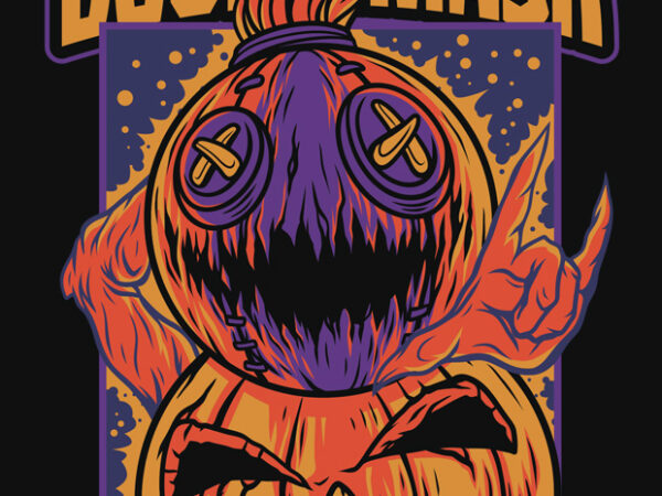 Double mask halloween theme t-shirt design