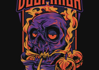 Doom High Halloween Theme T-Shirt Design