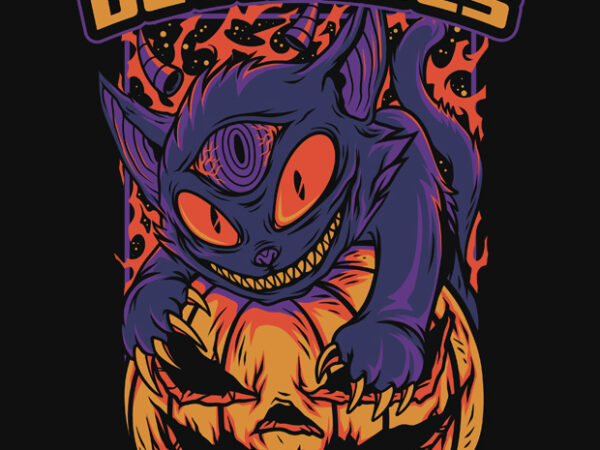 Devil eyes halloween theme t-shirt design