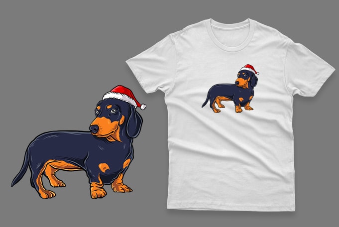 t-shirt vector 14 Christmas Dog design bundle 100% vector ai, eps, svg, png,