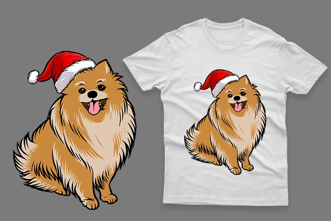 14 Christmas Dog design bundle 100% vector ai, eps, svg, png,