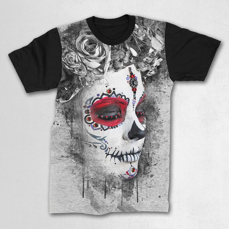 Catrina Boho Queen - Camiseta Graphic Técnica de transferência por sublimação