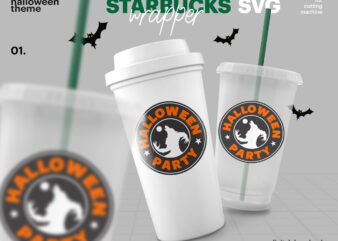 Starbucks SVG, Logo And Wrap Starbucks Halloween SVG, Reusable Starbucks Cup SVG, Starbucks Venti Cup, Starbucks Grande Cup,Svg Png Cut File t shirt template vector