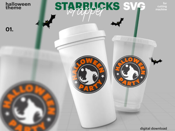 Starbucks svg, logo and wrap starbucks halloween svg, reusable starbucks cup svg, starbucks venti cup, starbucks grande cup,svg png cut file t shirt template vector