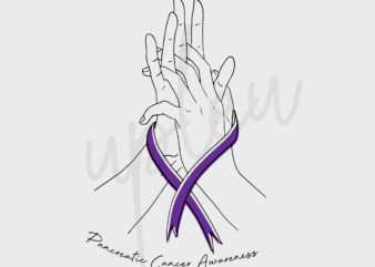 Line Art Pancreatic Disease SVG, Pancreatic Disease Awareness SVG, Purple Ribbon SVG, Line Art svg, Fight Cancer svg, Awareness Tshirt svg