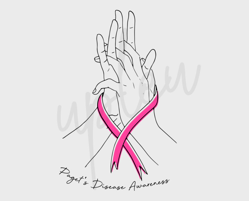 Line Art Pagets Disease SVG, Pagets Disease Awareness SVG, Pink Ribbon SVG,Line Art svg,Fight Cancer svg, Awareness Tshirt svg, Digital Files