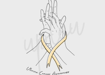 Line Art Uterine Cancer SVG,Uterine Cancer Awareness SVG, Peach Ribbon SVG,Digital Files, Line Art Svg, Silhouette,Cricut File Svg, Png, Eps