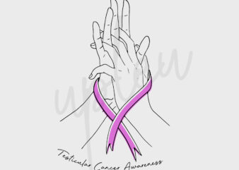 Line Art Testicular Cancer SVG, Testicular Cancer Awareness SVG, Light Purple Ribbon SVG, Line Art Svg,Fight Cancer svg, Awareness Svg t shirt vector graphic