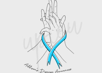 Line Art Addison’s Disease SVG, Addison’s Disease Awareness SVG, Line Art svg, Light Blue Ribbon SVG, Fight Cancer svg, Awareness Tshirt