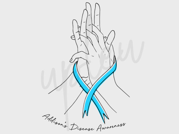 Line art addison’s disease svg, addison’s disease awareness svg, line art svg, light blue ribbon svg, fight cancer svg, awareness tshirt