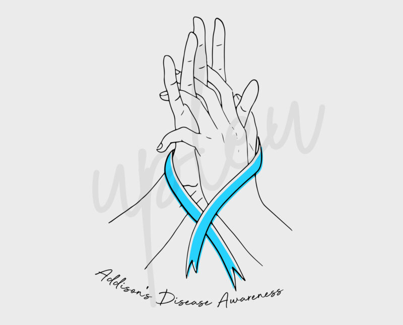 Line Art Addison’s Disease SVG, Addison’s Disease Awareness SVG, Line Art svg, Light Blue Ribbon SVG, Fight Cancer svg, Awareness Tshirt