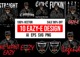 10 Eazy Compton Design Bundle 100% Vector AI, EPS, SVG, PNG, CDR