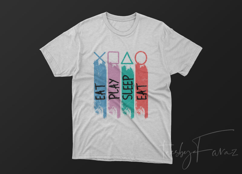 Pack of 5 Top selling gamer t shirts | Gaming love Artwork for commercial use and print ready