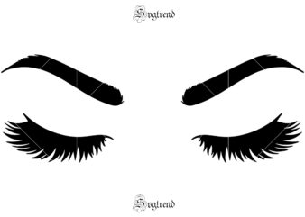 Eyes Svg, Eyes vector, Sexy eyes vector, Sexy eyes Svg, Womans Sexy Makeup Svg, Eyelashes Girl SVG, Makeup SVG, Hand Drawn Art, Hand Drawn, Eyebrow Silhouette png eps svg dxf