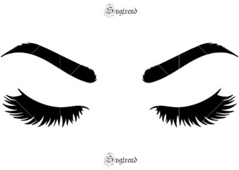 Eyes Svg, Eyes vector, Sexy eyes vector, Sexy eyes Svg, Womans Sexy Makeup Svg, Eyelashes Girl SVG, Makeup SVG, Hand Drawn Art, Hand Drawn, Eyebrow Silhouette png eps svg dxf