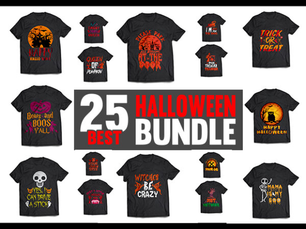 Halloween t-shirt design bundle