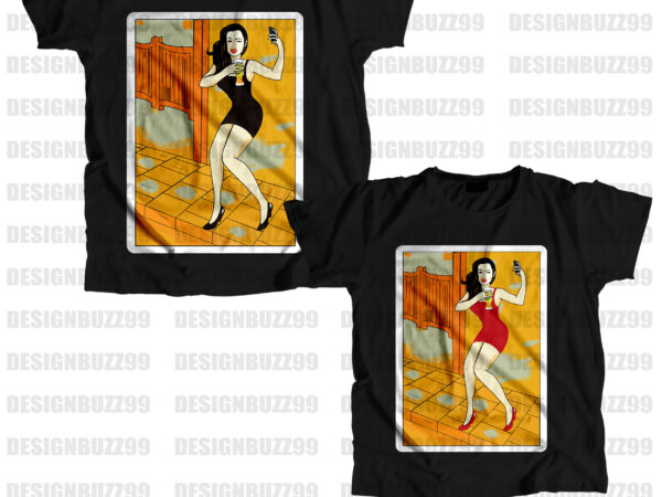 La borracha mexican loteria funny drinking beer ladies t-shirt design bundle