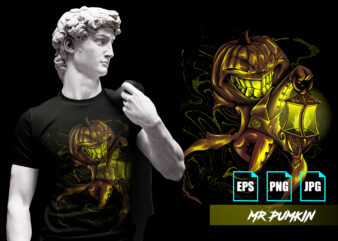 MR PUMKIN HALLOWEEN DESIGN TSHIRT