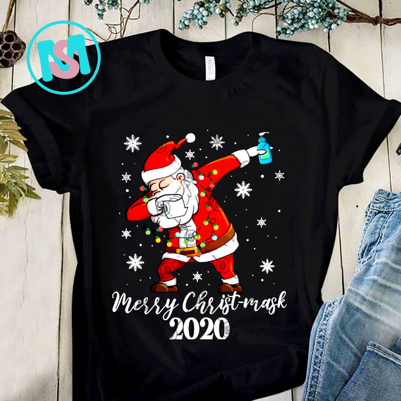 Merry Christ Mask 2020 PNG, Santa Claws PNG, Covid-19 PNG, Merry Christmas PNG, Digital Download